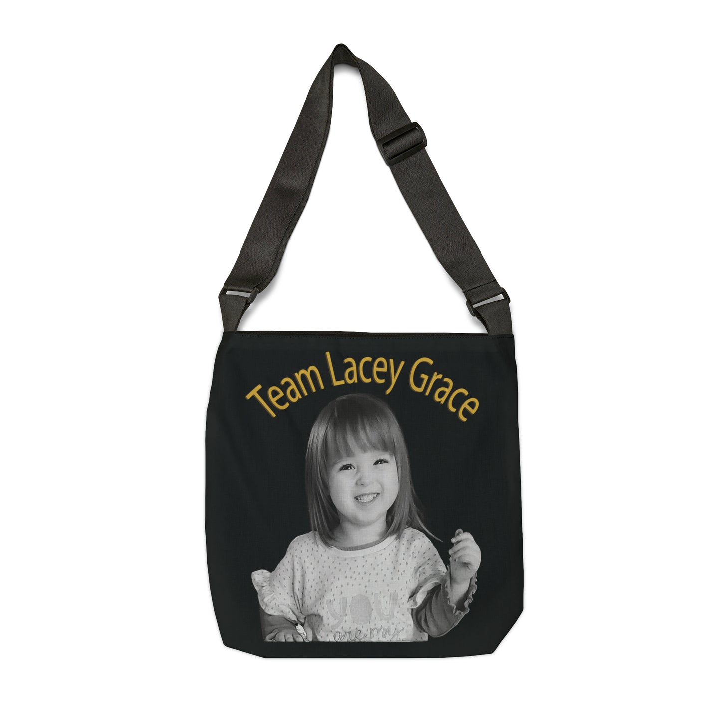 Adjustable Tote Bag - B&W Lacey