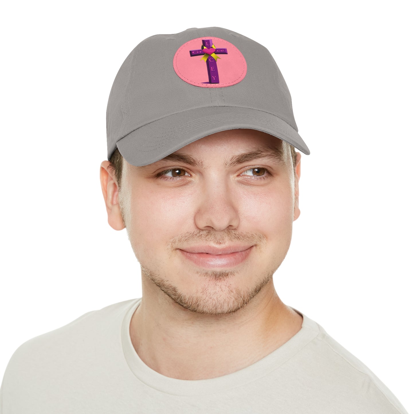 Adult Hat with Leather Patch - Cross