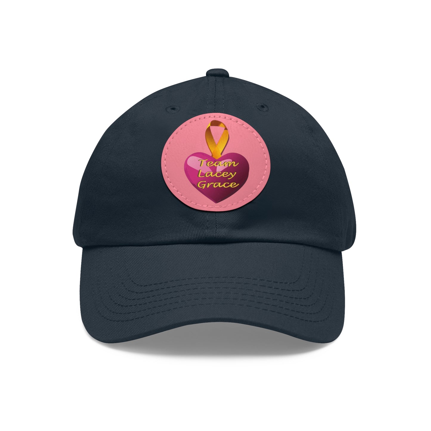 Adult Hat with Leather Patch - Heart Ornament