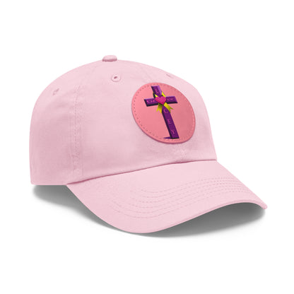 Adult Hat with Leather Patch - Cross