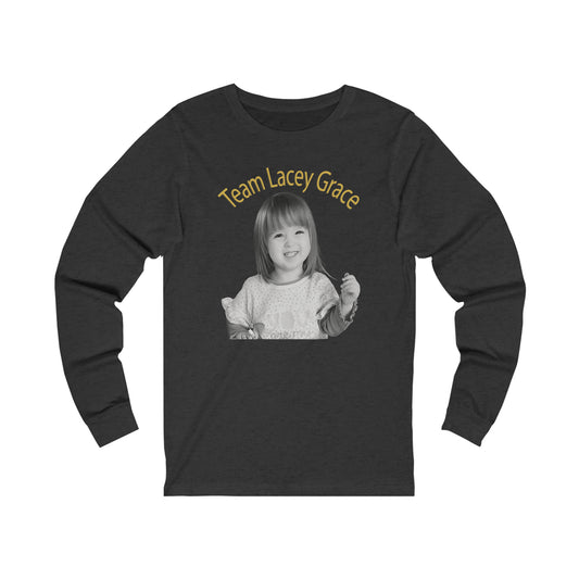 Adult Long Sleeve Tee - B&W Lacey