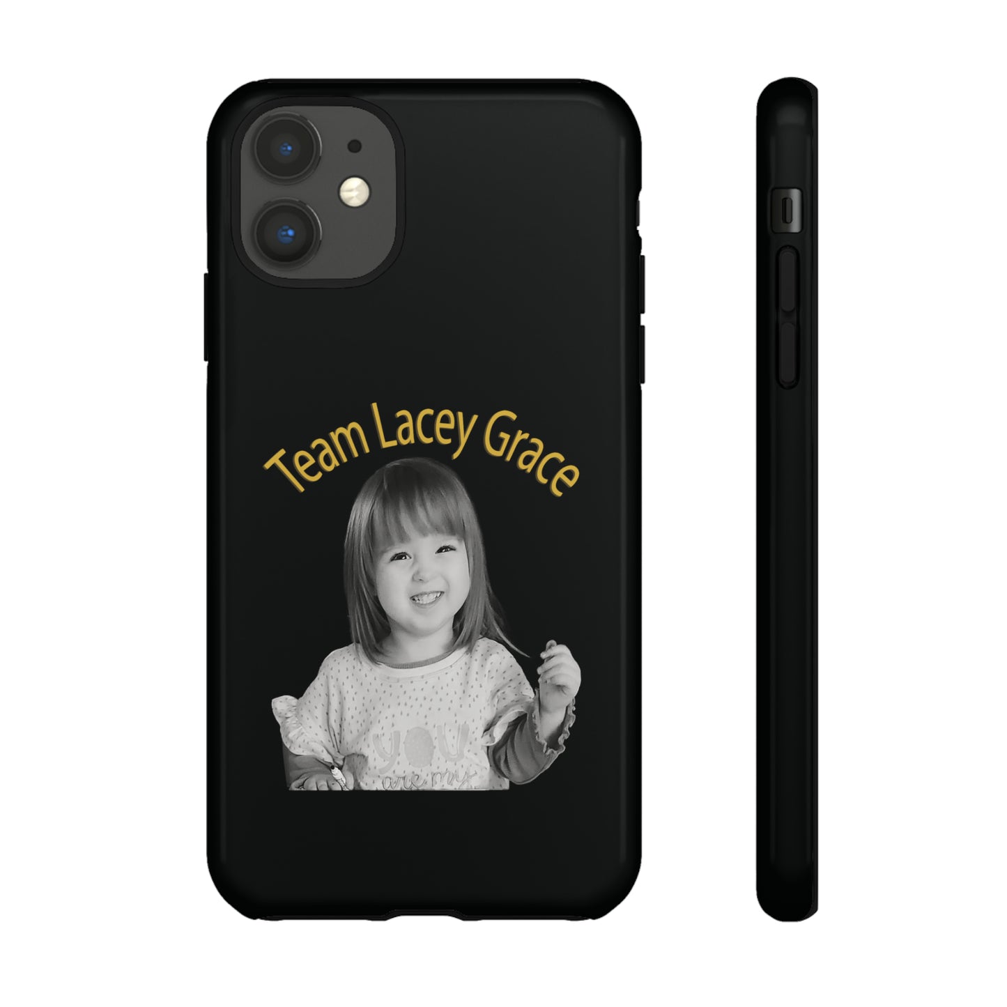 Tough Phone Cases - B&W Lacey