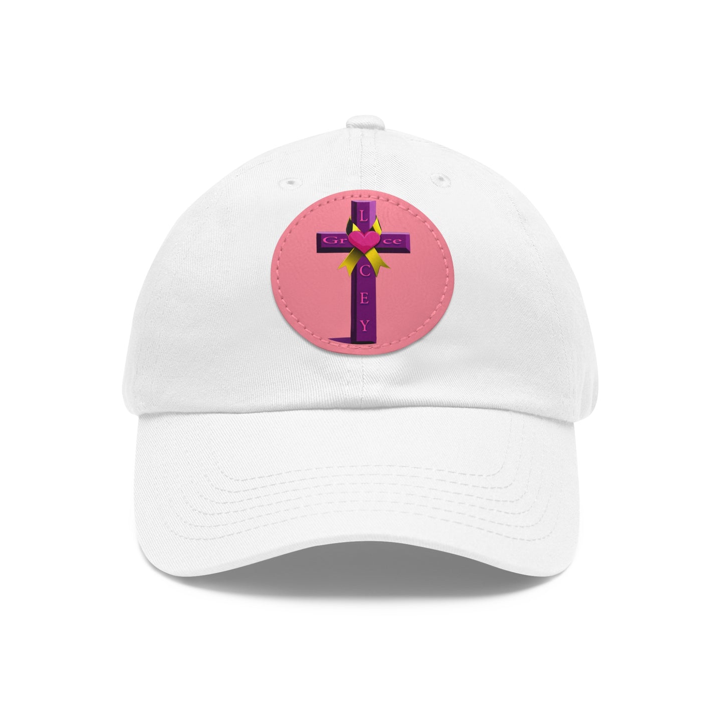 Adult Hat with Leather Patch - Cross