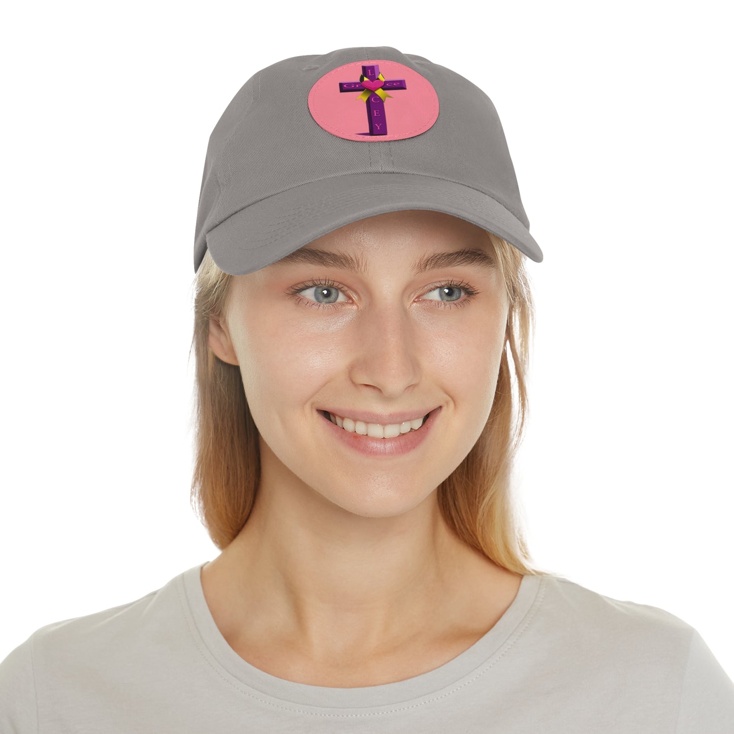 Adult Hat with Leather Patch - Cross