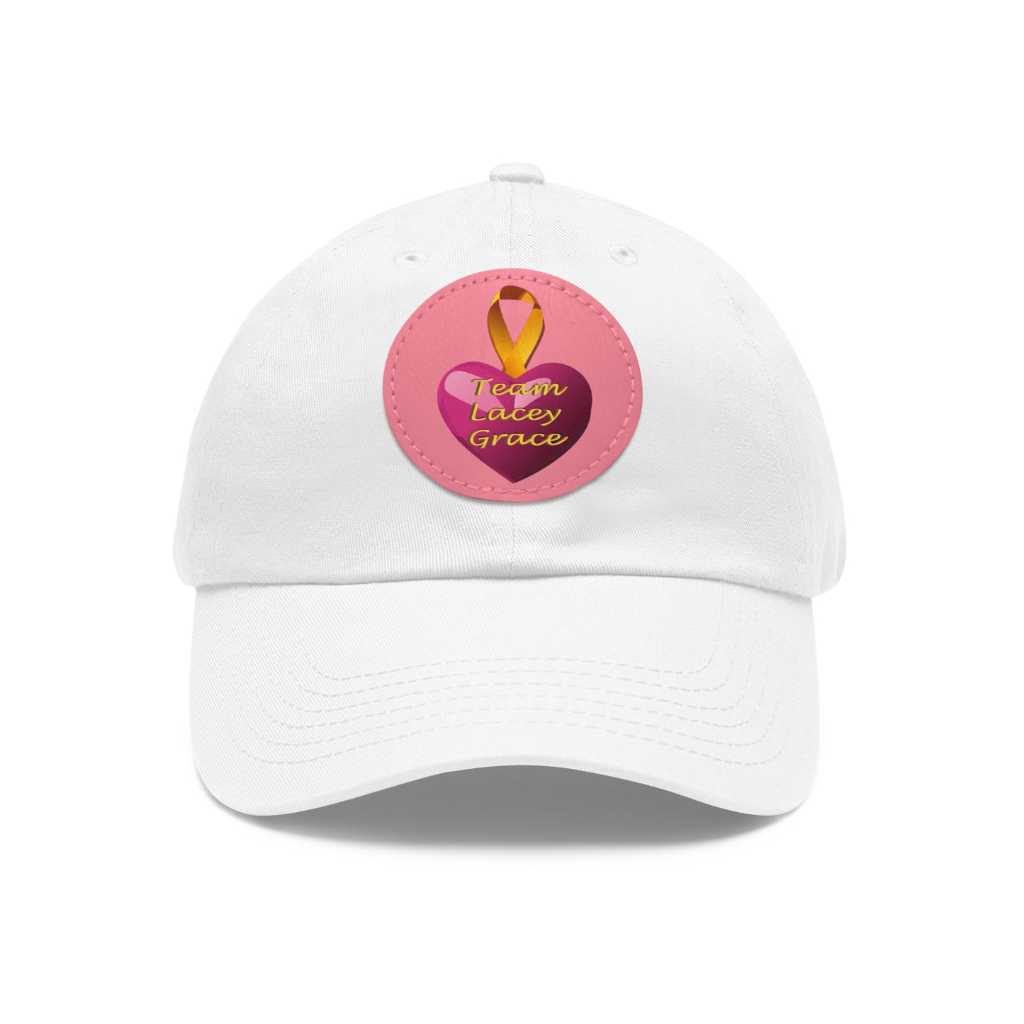 Adult Hat with Leather Patch - Heart Ornament