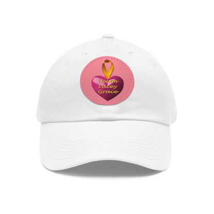 Adult Hat with Leather Patch - Heart Ornament