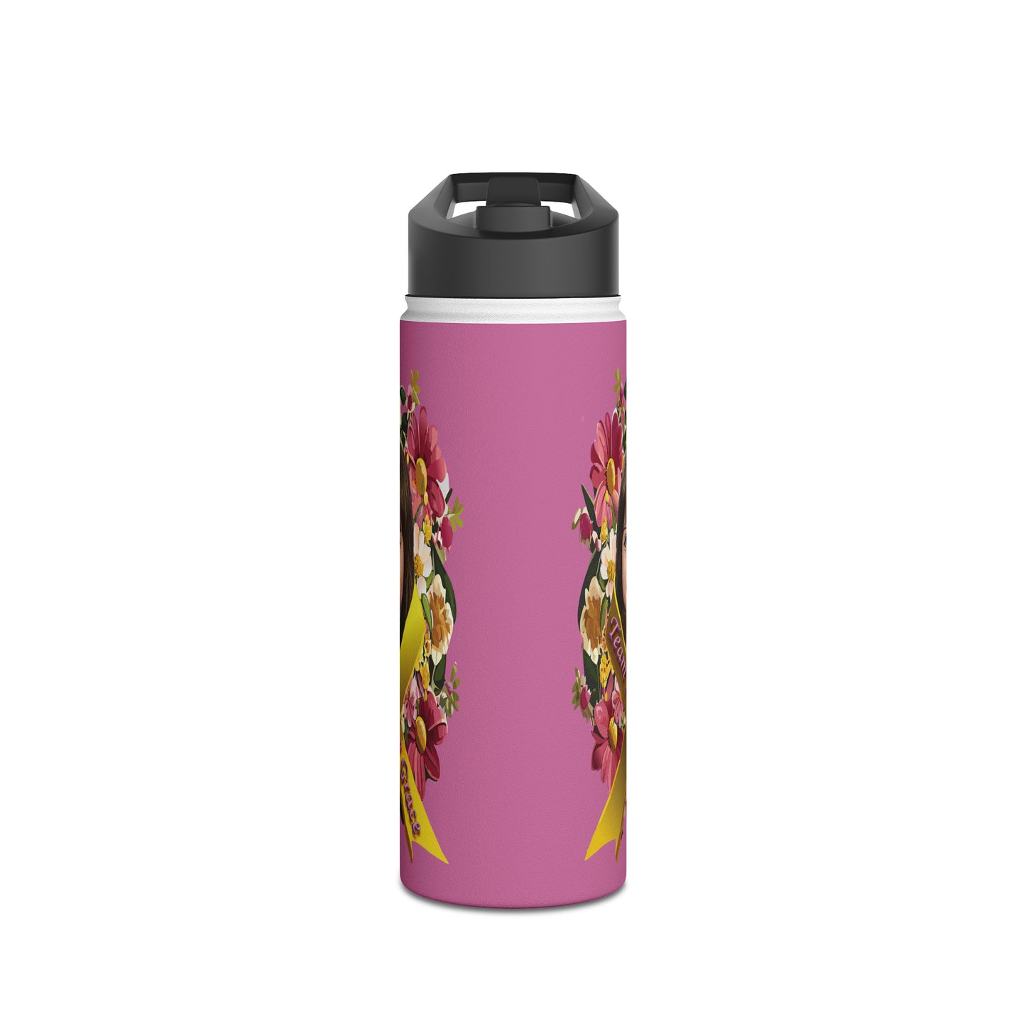 Stainless Steel Water Bottle - Lacey w/ Flowers