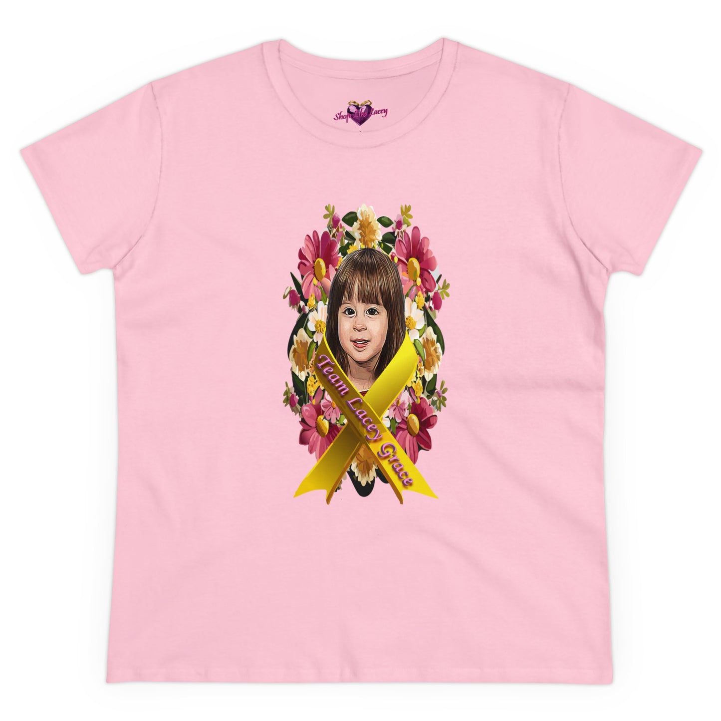 Adult Women's T-Shirt - Lacey w/ Flowers