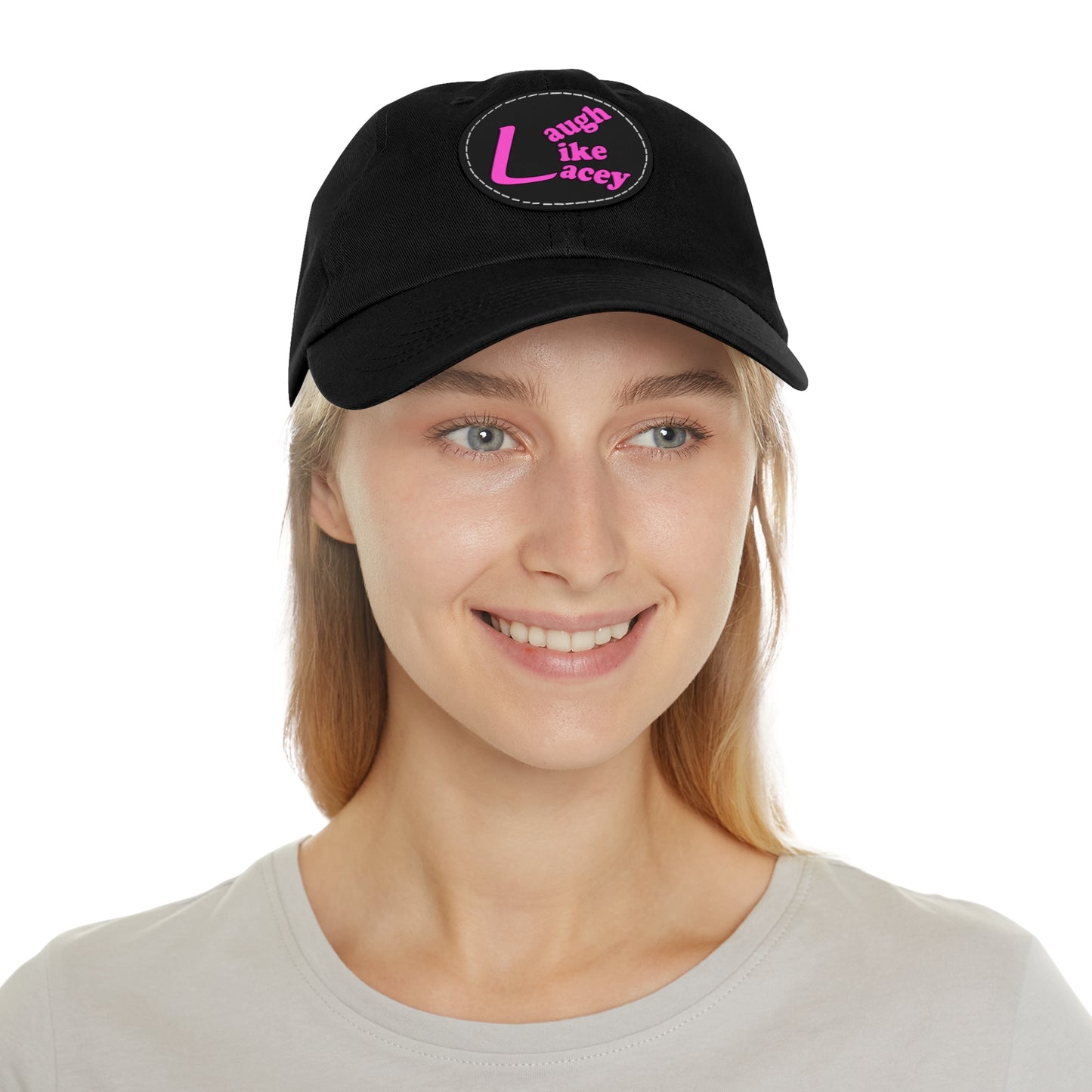 Adult Hat with Leather Patch - Laugh Like Lacey