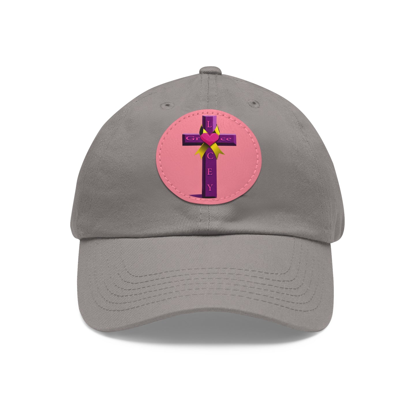 Adult Hat with Leather Patch - Cross