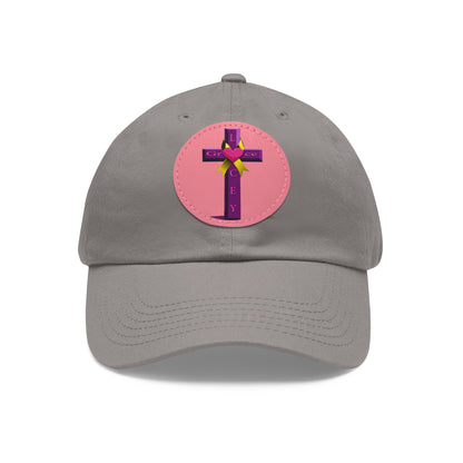 Adult Hat with Leather Patch - Cross