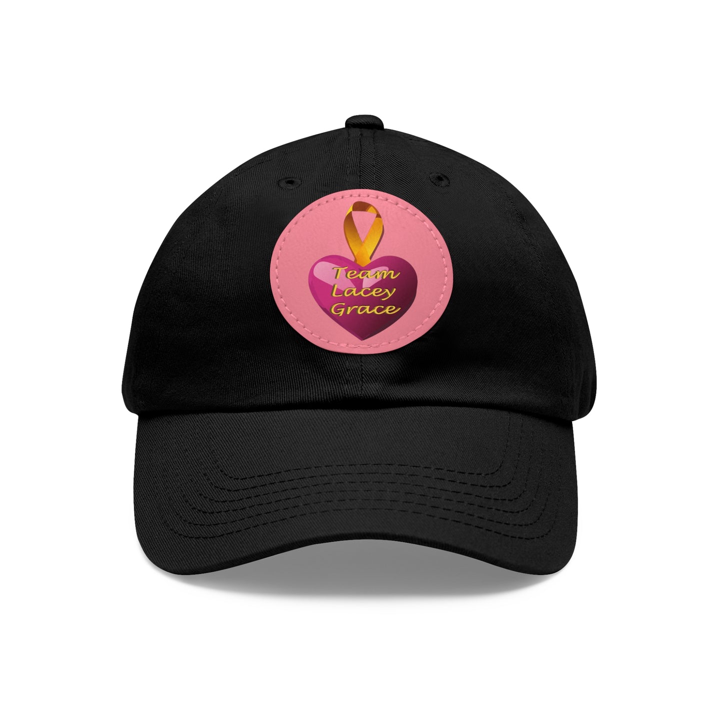 Adult Hat with Leather Patch - Heart Ornament