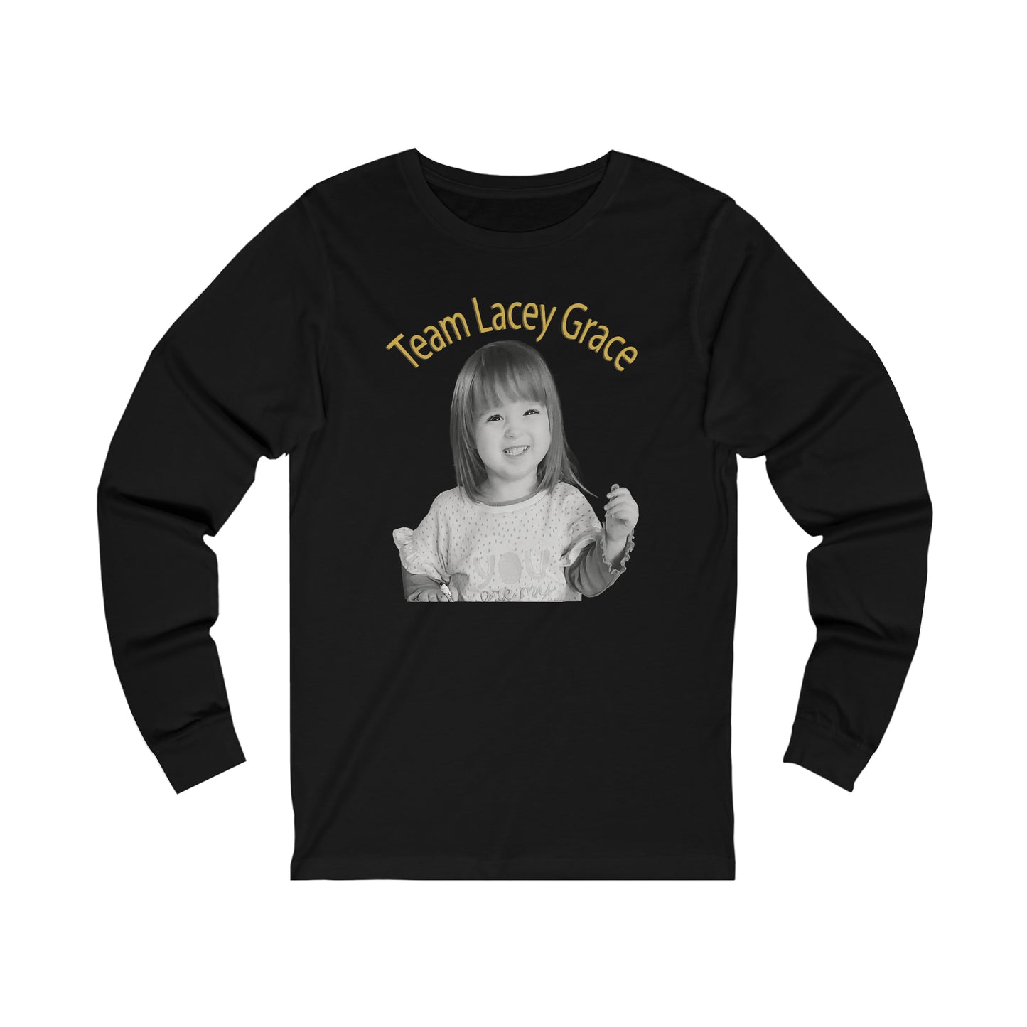 Adult Long Sleeve Tee - B&W Lacey