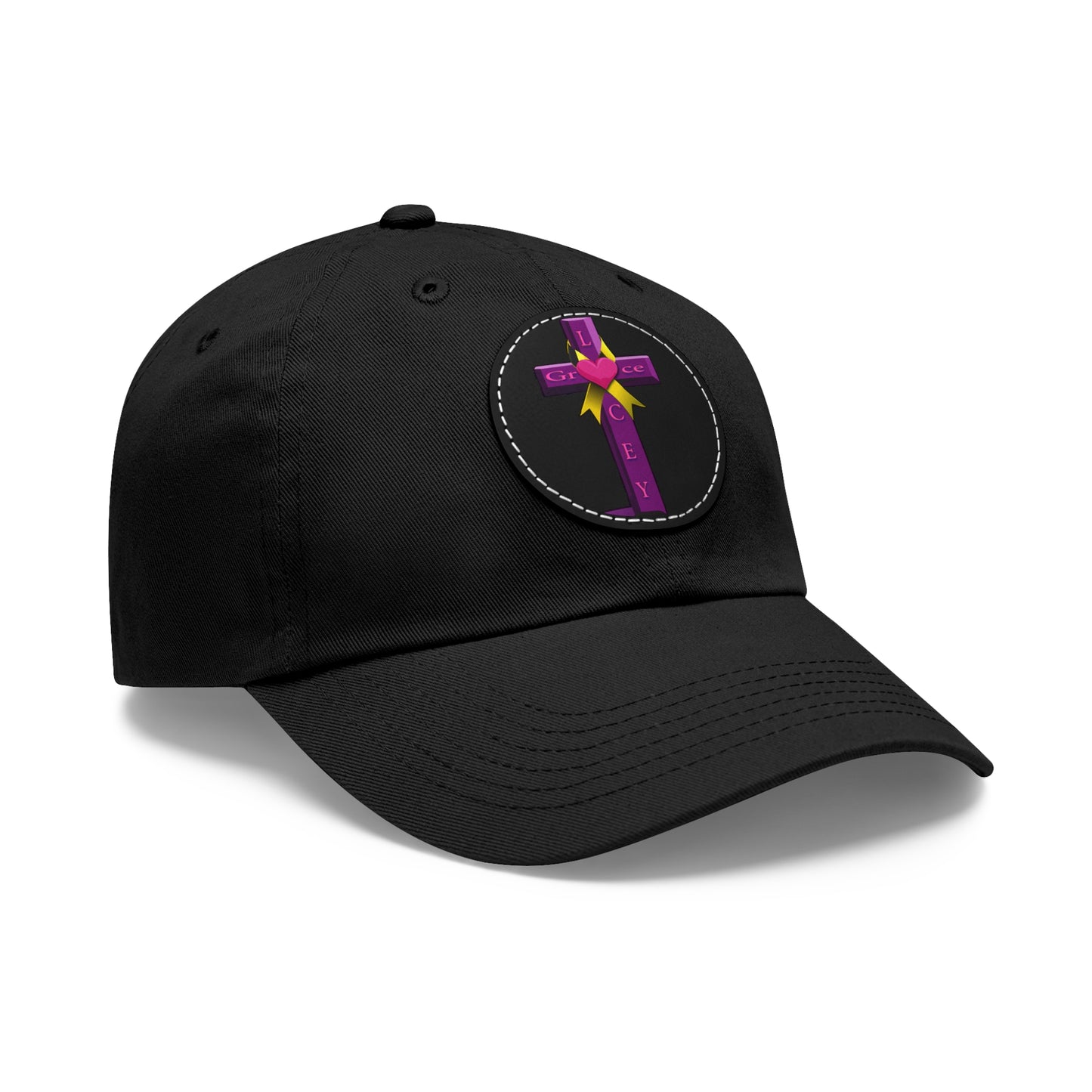 Adult Hat with Leather Patch - Cross