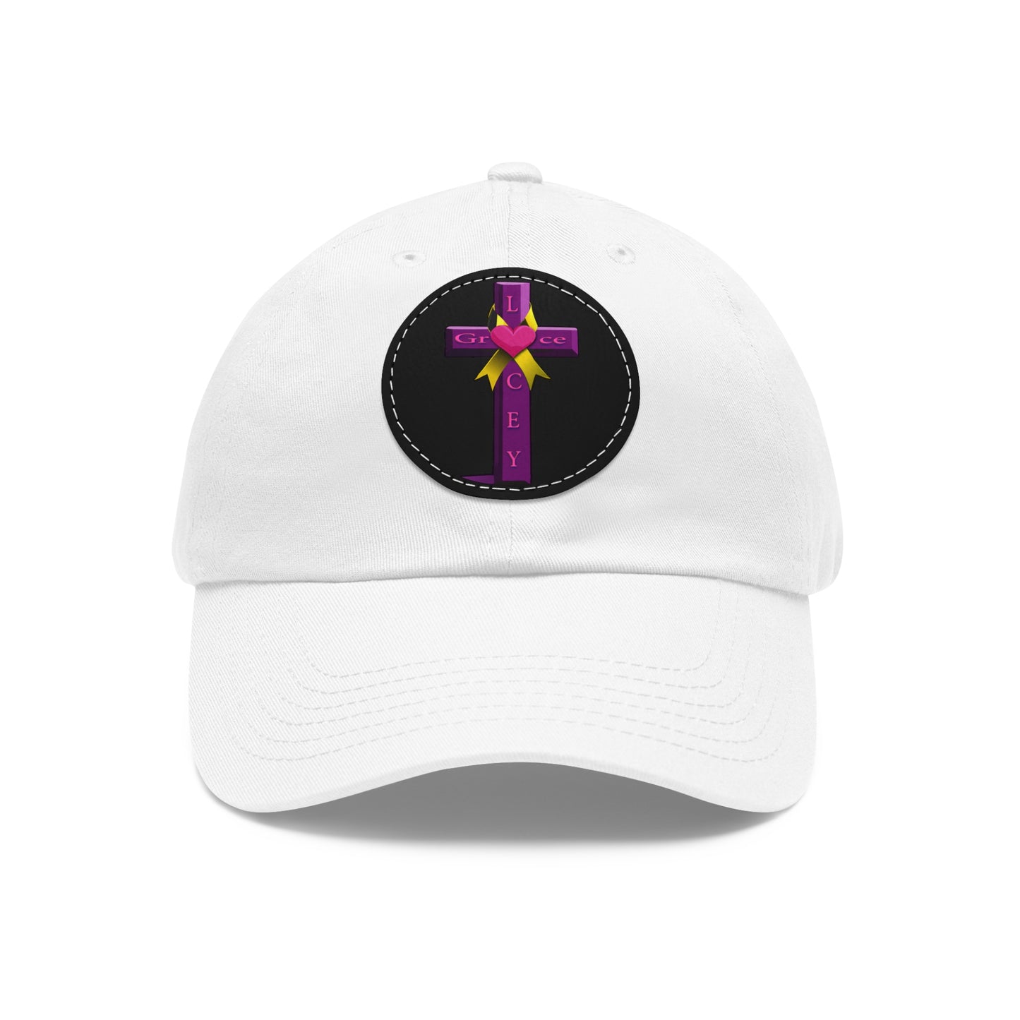 Adult Hat with Leather Patch - Cross