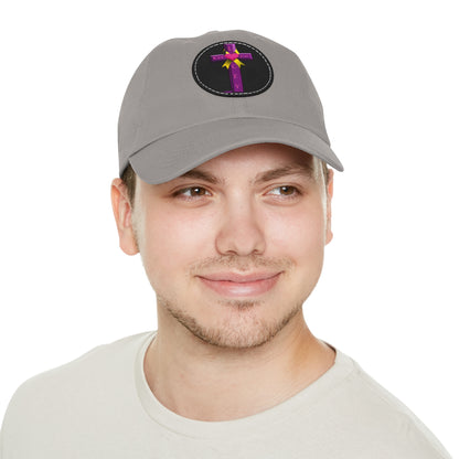 Adult Hat with Leather Patch - Cross