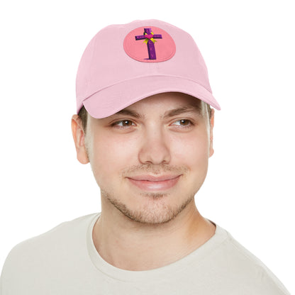 Adult Hat with Leather Patch - Cross