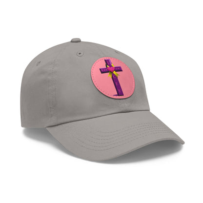 Adult Hat with Leather Patch - Cross