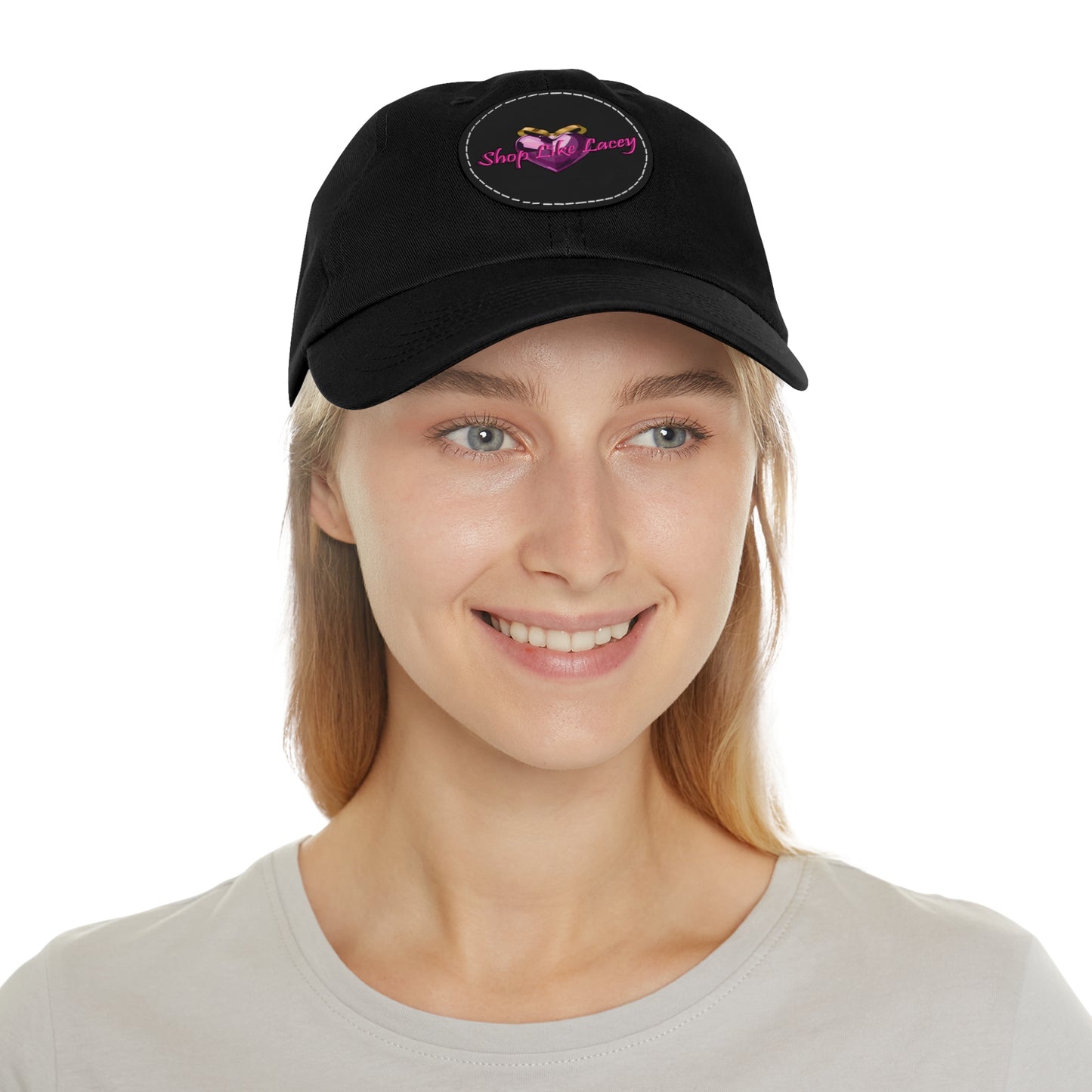 Adult Hat with Leather Patch - Shop Like Lacey