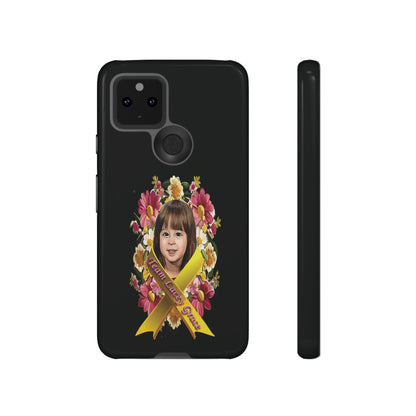 Tough Phone Cases - Lacey w/ Flowers (Black)