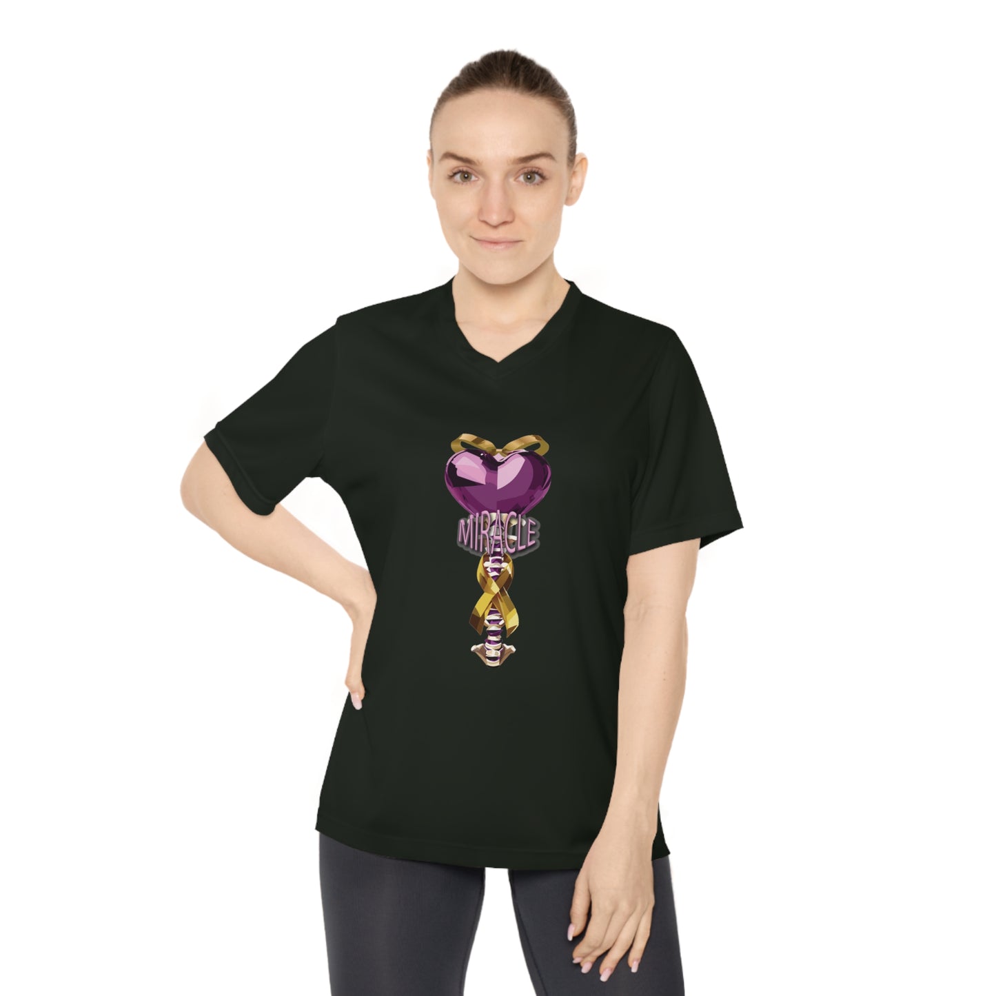 Adult Women's Performance V-Neck T-Shirt - Miracle