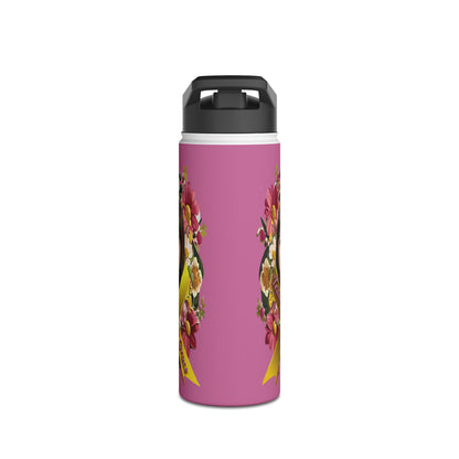 Stainless Steel Water Bottle - Lacey w/ Flowers