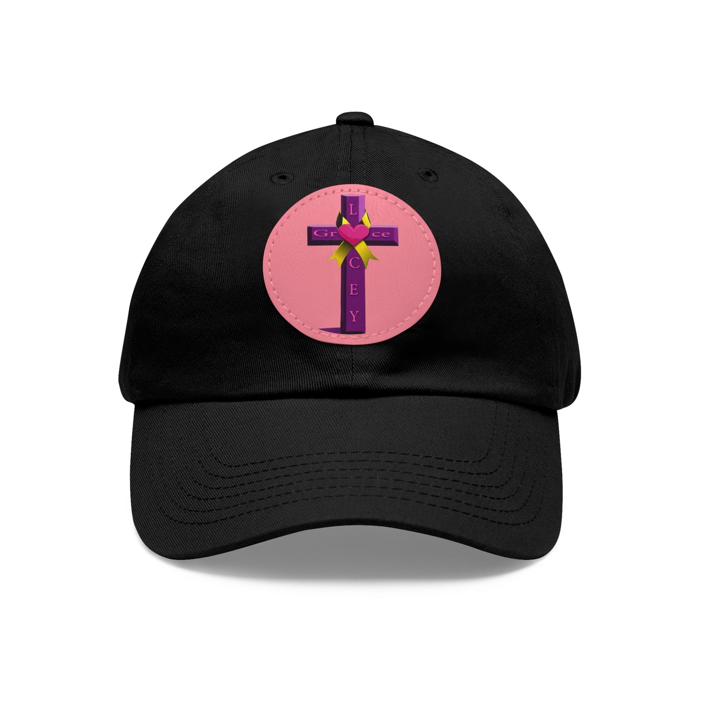 Adult Hat with Leather Patch - Cross