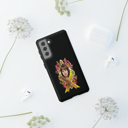 Tough Phone Cases - Lacey w/ Flowers (Black)