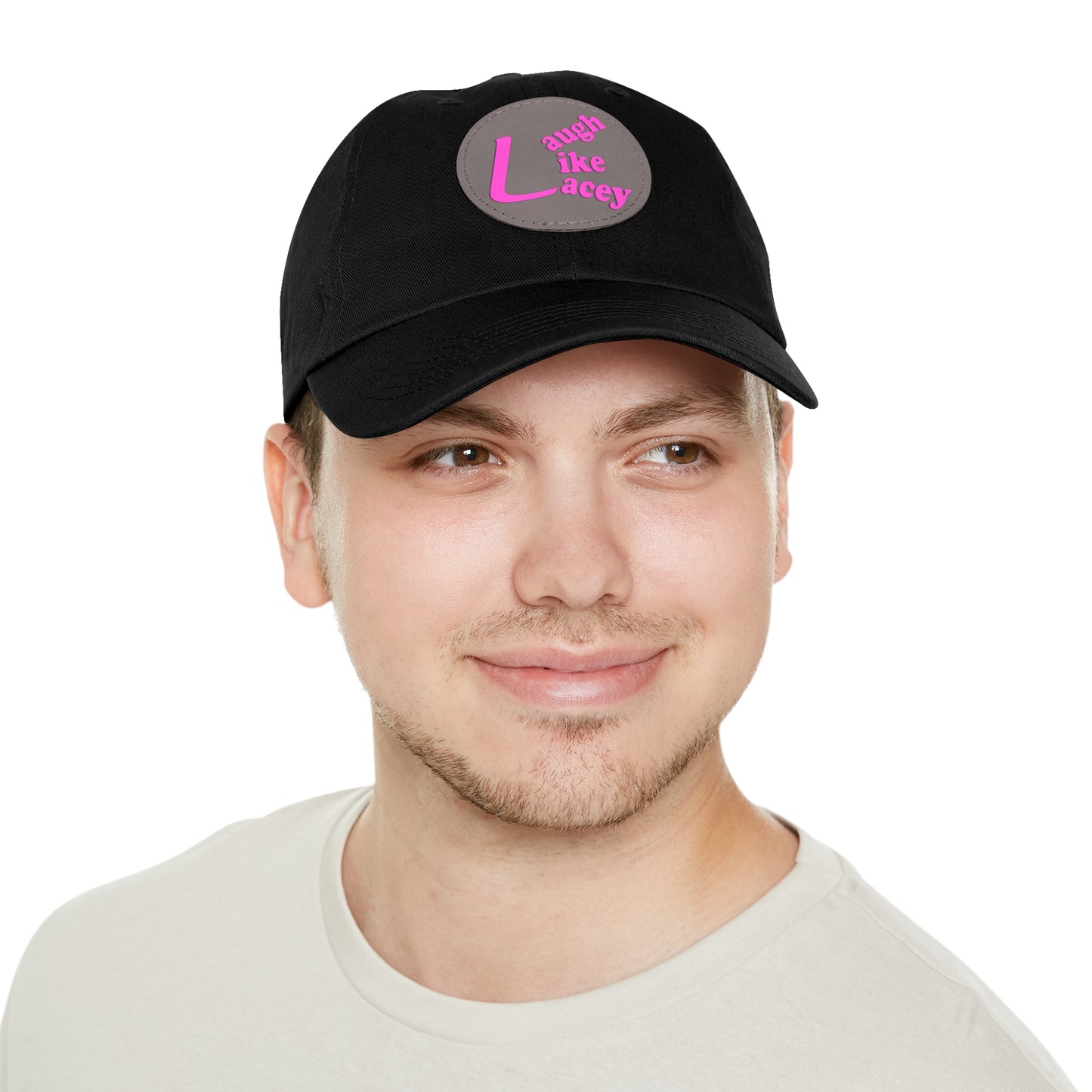 Adult Hat with Leather Patch - Laugh Like Lacey