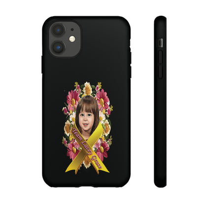 Tough Phone Cases - Lacey w/ Flowers (Black)