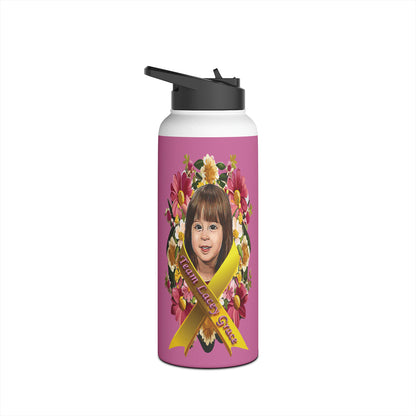 Stainless Steel Water Bottle - Lacey w/ Flowers