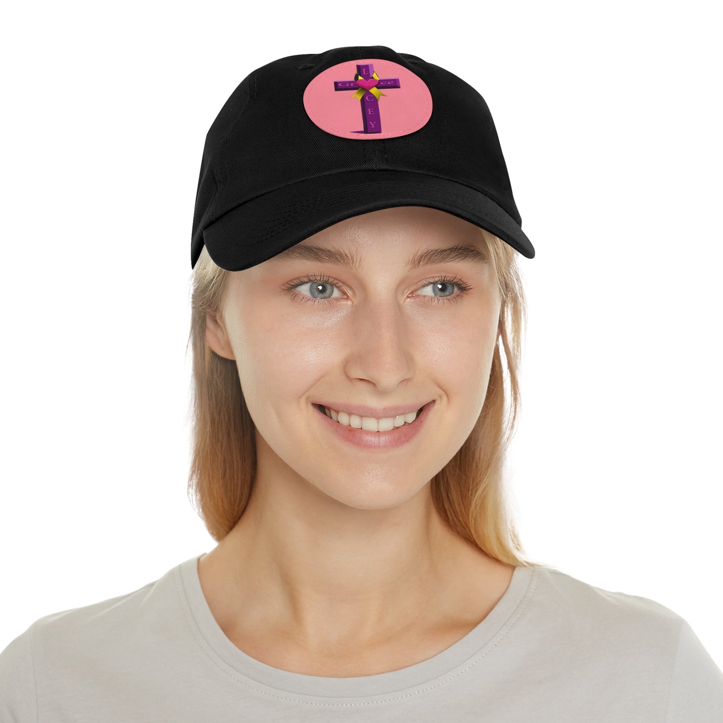 Adult Hat with Leather Patch - Cross