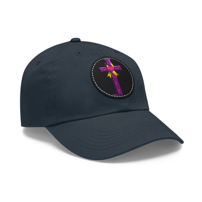 Adult Hat with Leather Patch - Cross