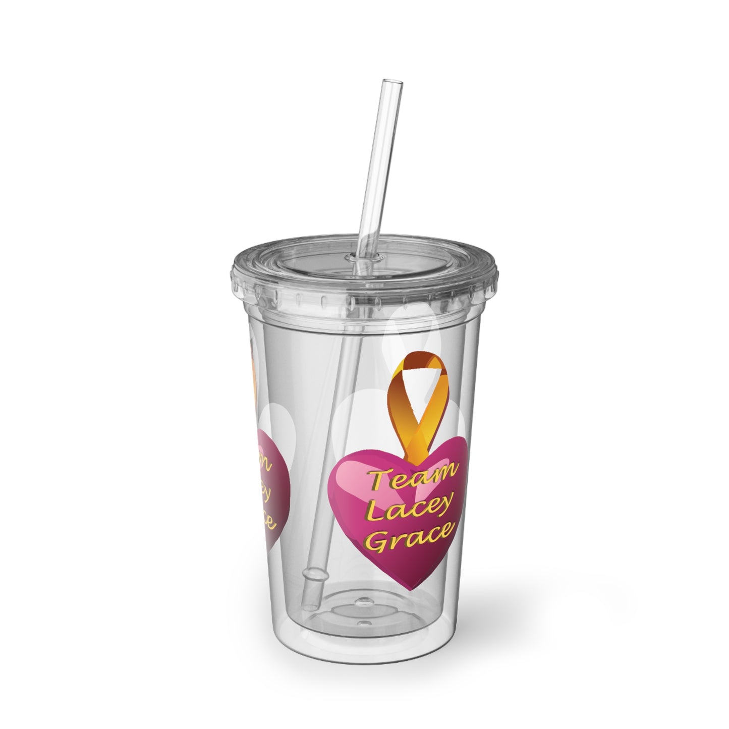 Acrylic Cup - Heart Ornament