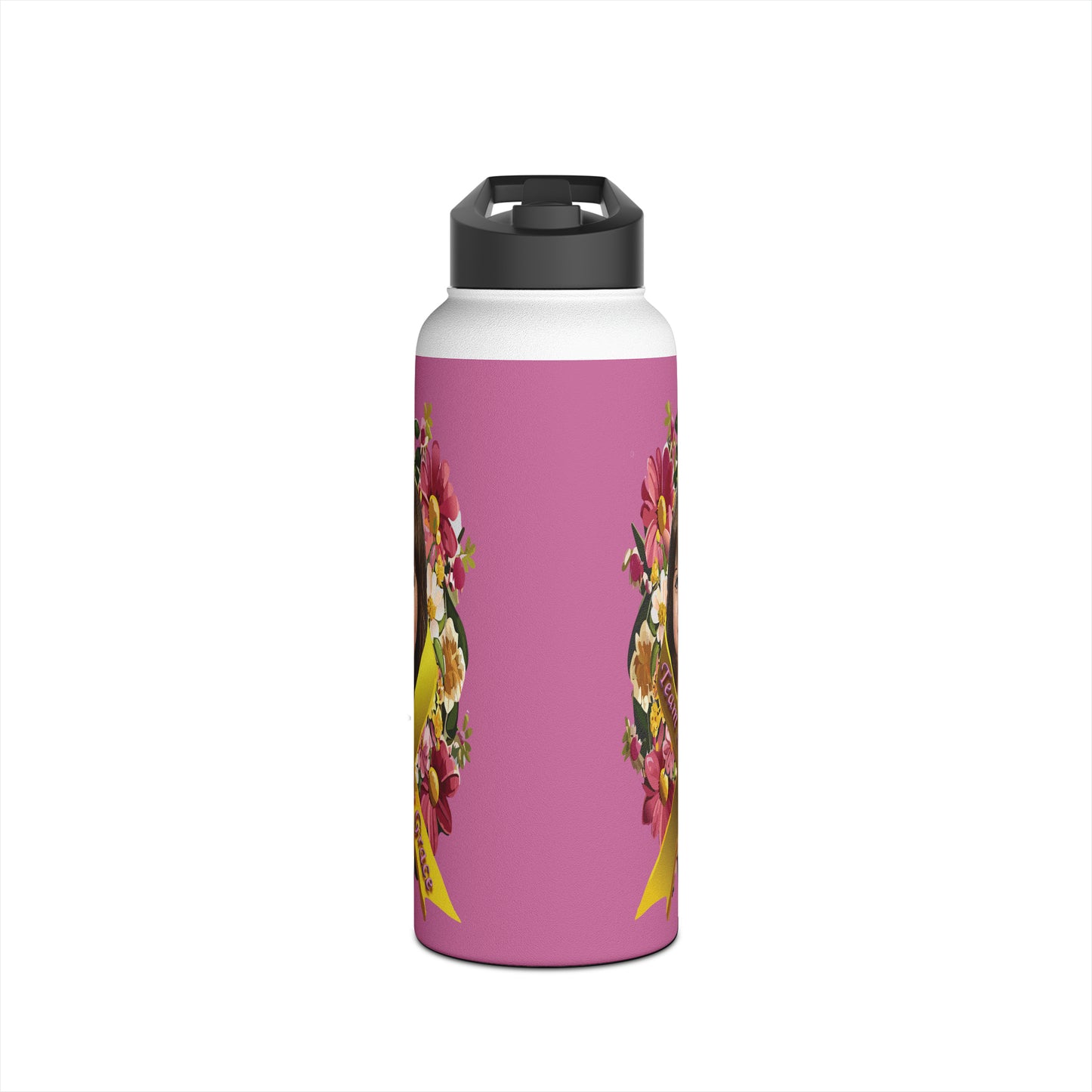 Stainless Steel Water Bottle - Lacey w/ Flowers