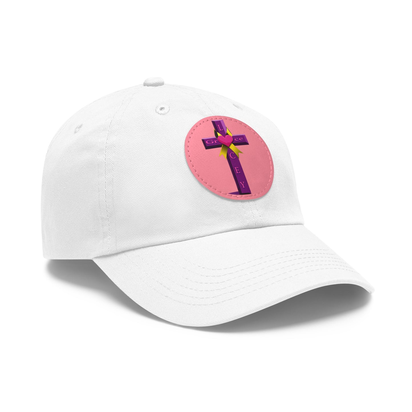 Adult Hat with Leather Patch - Cross