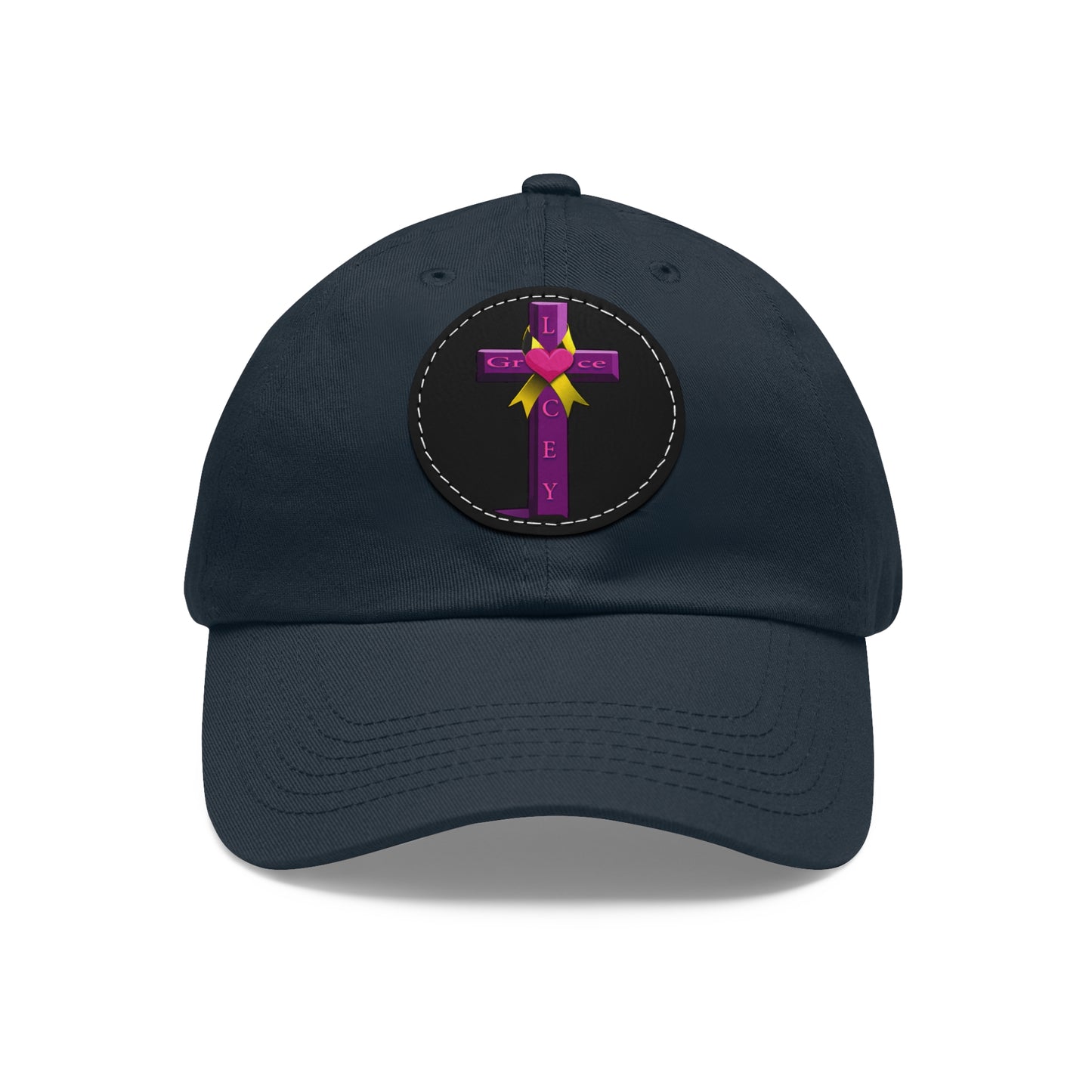 Adult Hat with Leather Patch - Cross