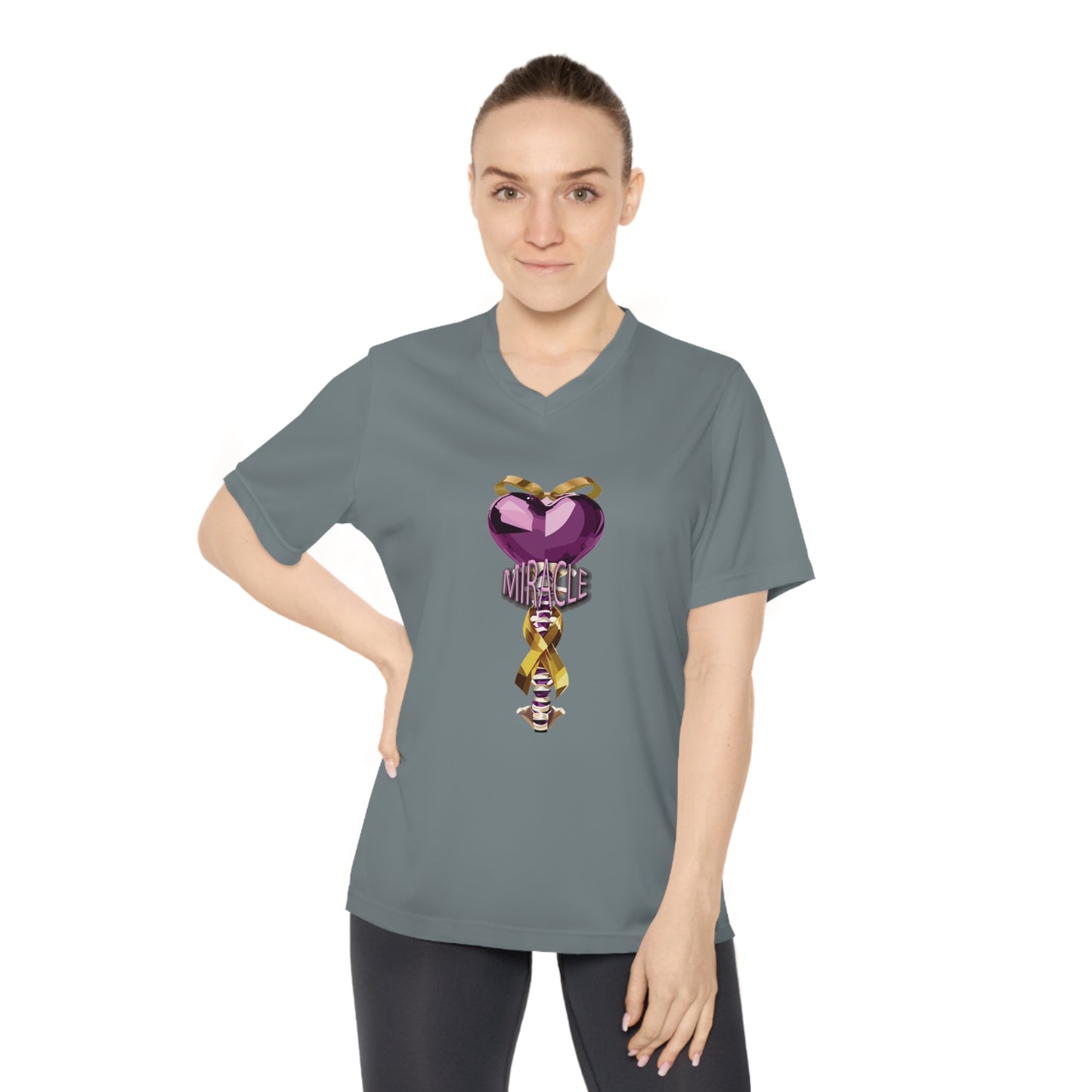 Adult Women's Performance V-Neck T-Shirt - Miracle