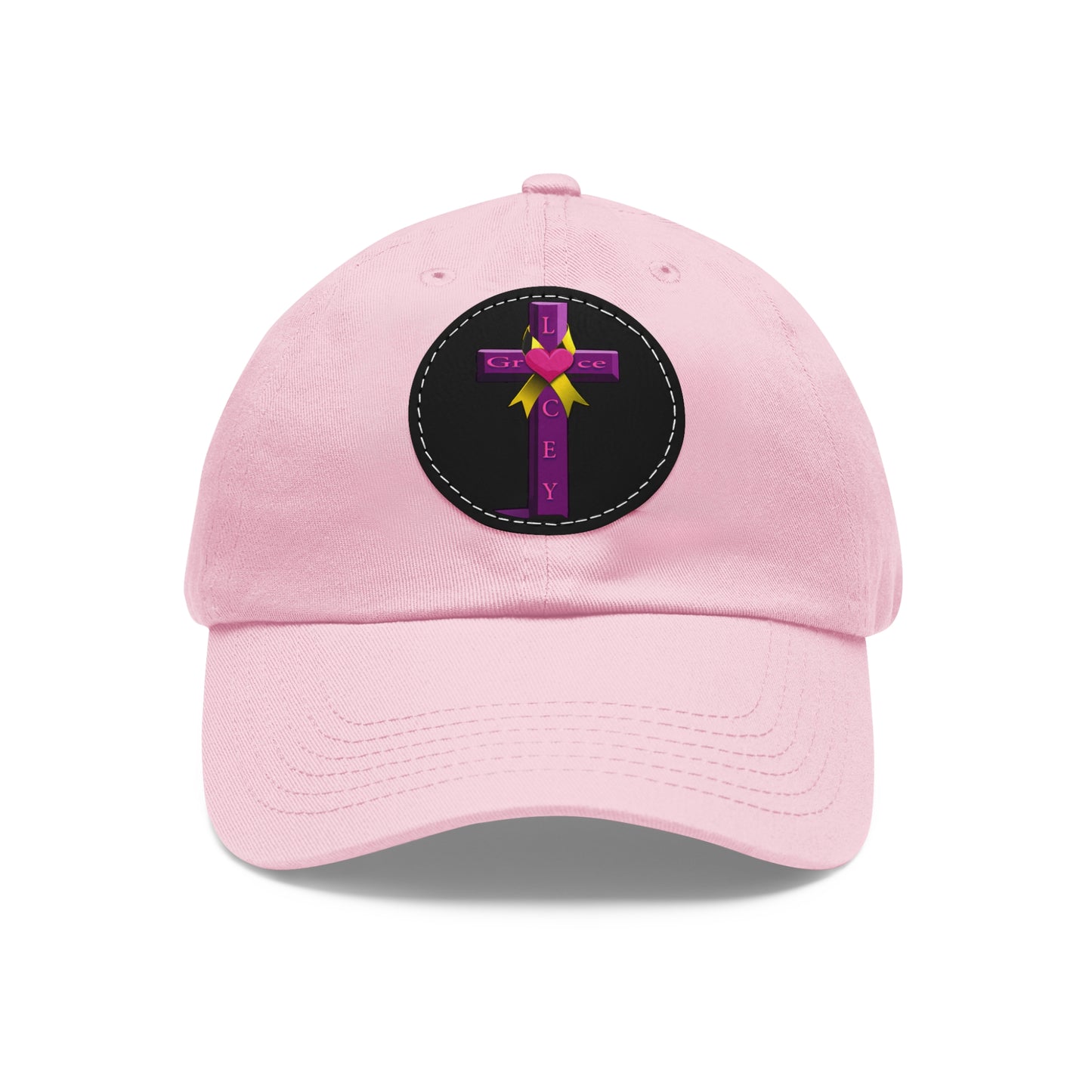 Adult Hat with Leather Patch - Cross