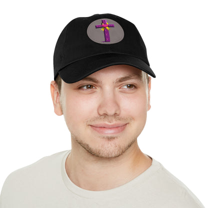 Adult Hat with Leather Patch - Cross