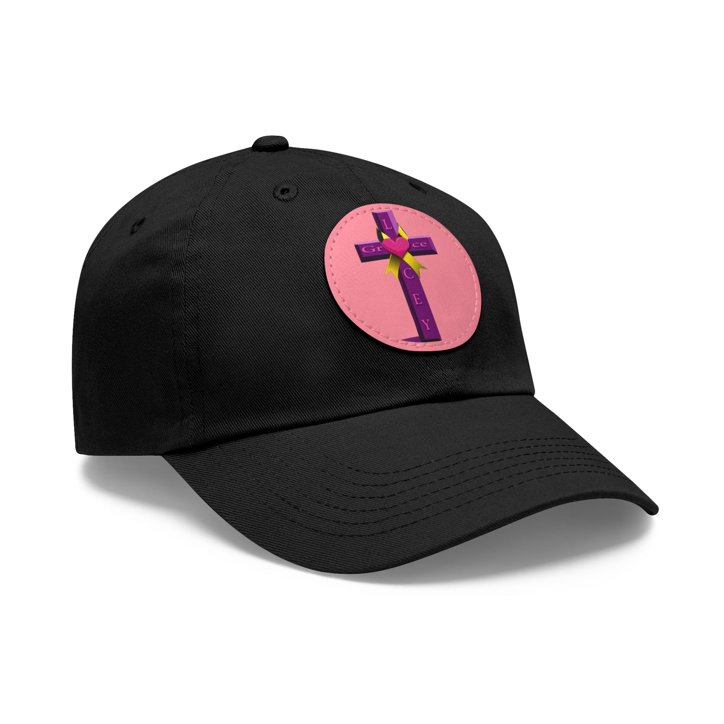 Adult Hat with Leather Patch - Cross