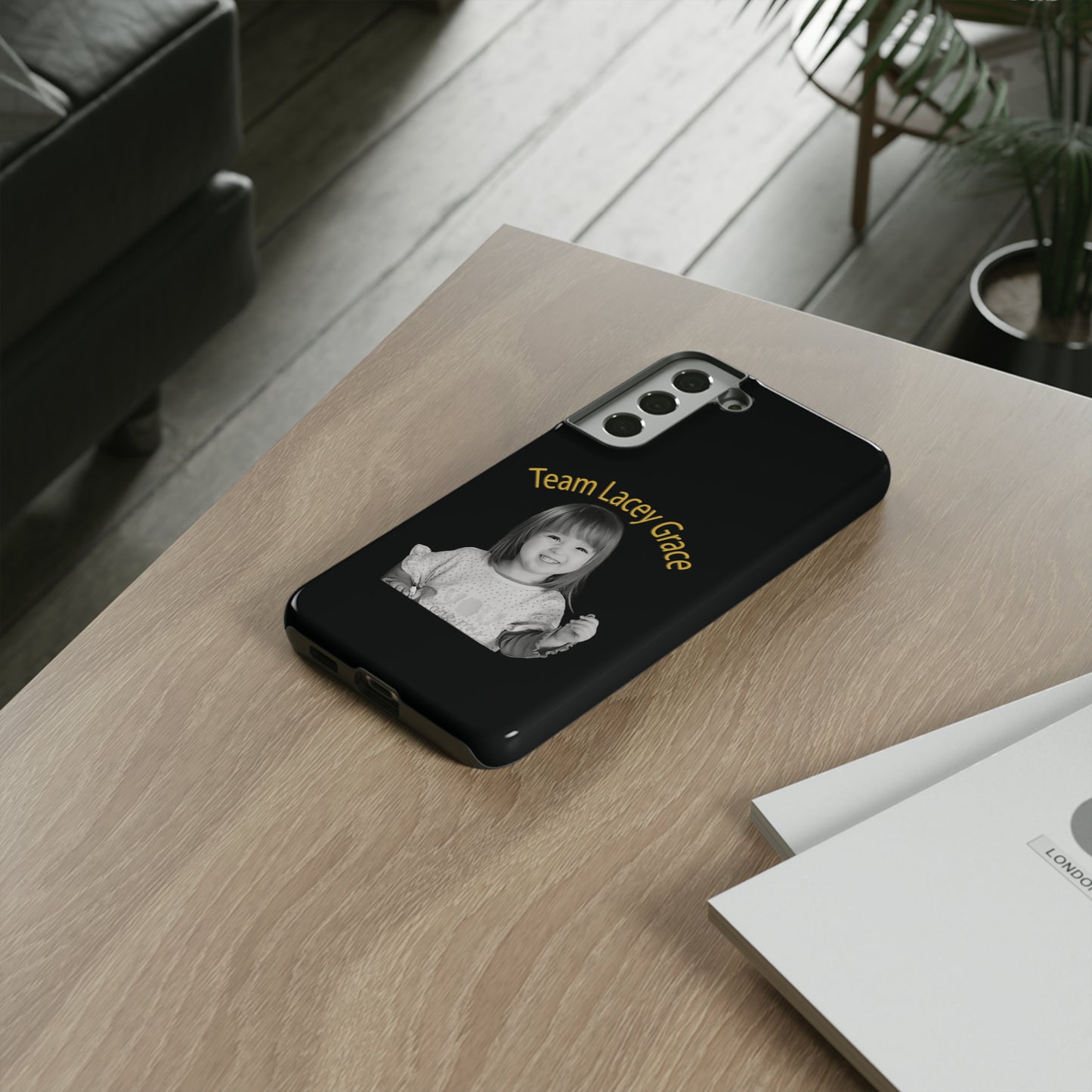 Tough Phone Cases - B&W Lacey