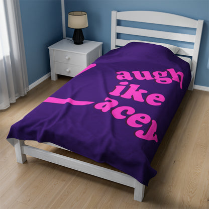 Velveteen Plush Blanket - Laugh Like Lacey