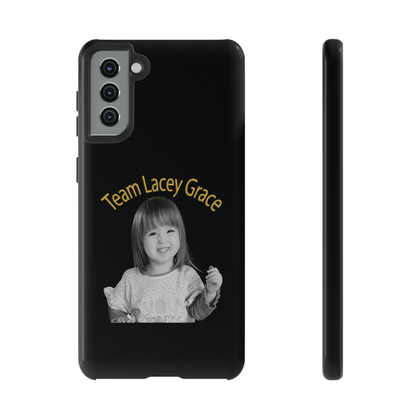 Tough Phone Cases - B&W Lacey