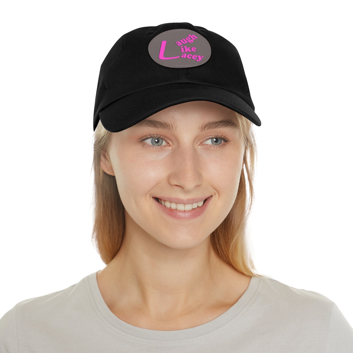 Adult Hat with Leather Patch - Laugh Like Lacey