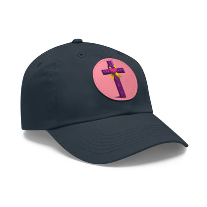 Adult Hat with Leather Patch - Cross