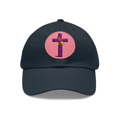 Adult Hat with Leather Patch - Cross