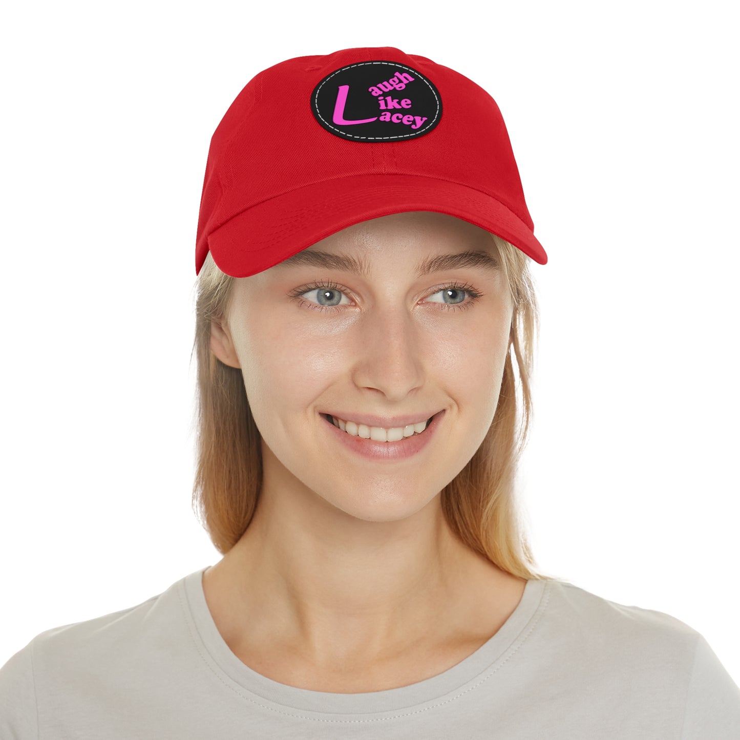 Adult Hat with Leather Patch - Laugh Like Lacey