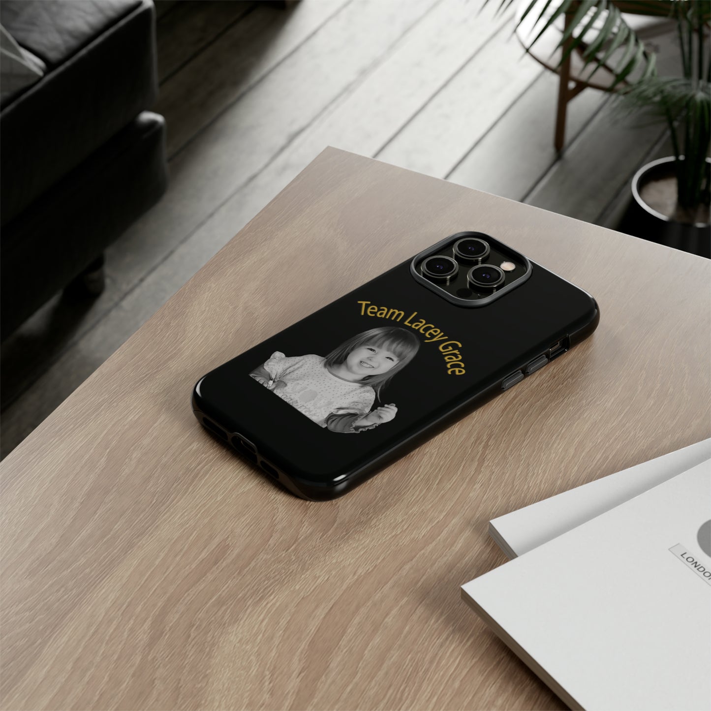 Tough Phone Cases - B&W Lacey