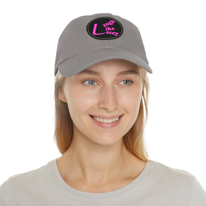 Adult Hat with Leather Patch - Laugh Like Lacey